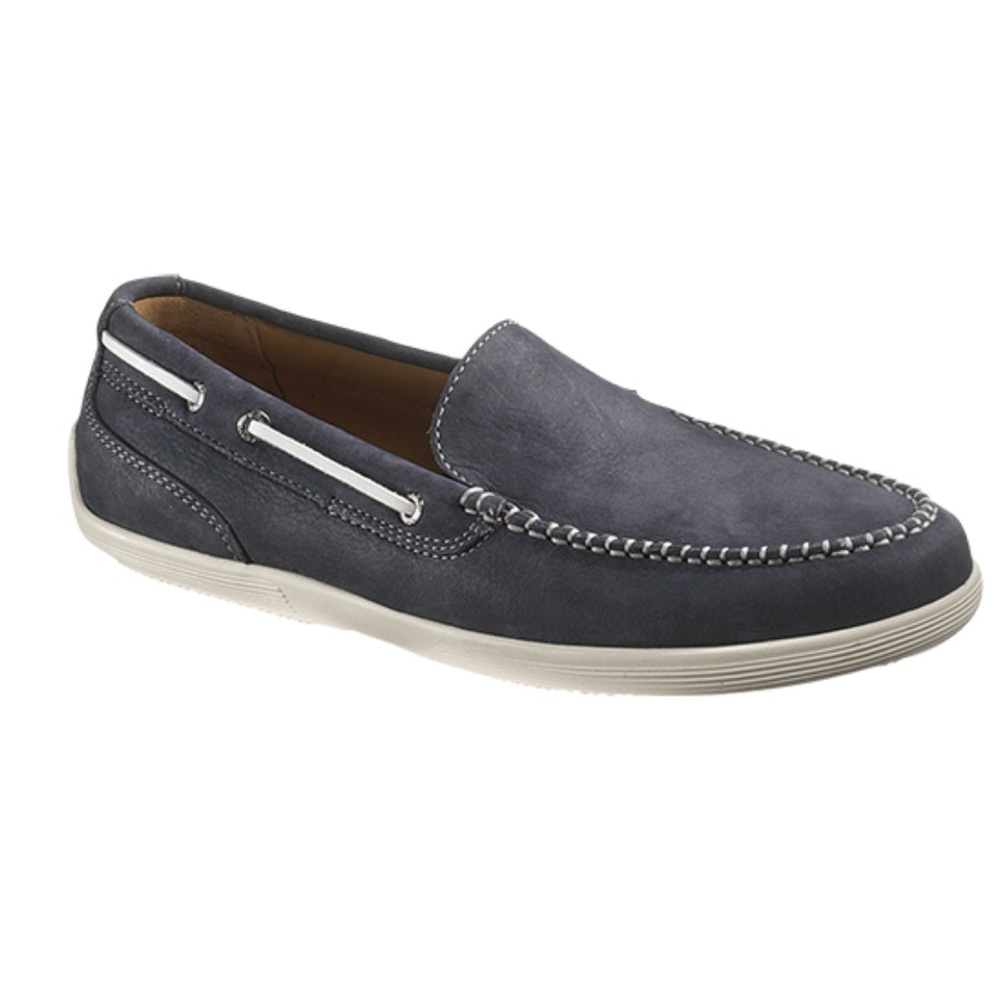 Men’s navy blue slip on boat shoes NIB